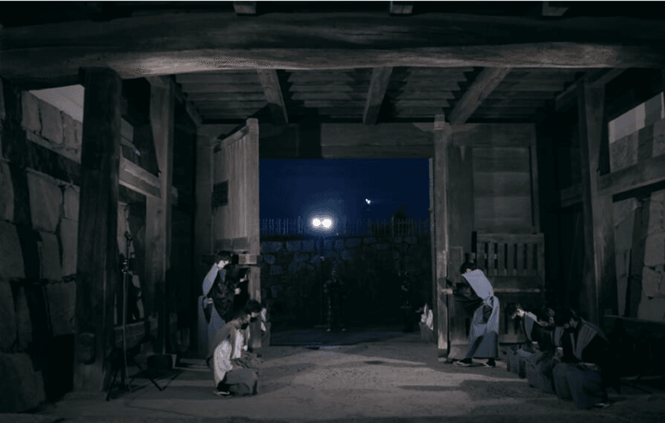 筋鉄御門を<br>舞台にした御殿様入城体験