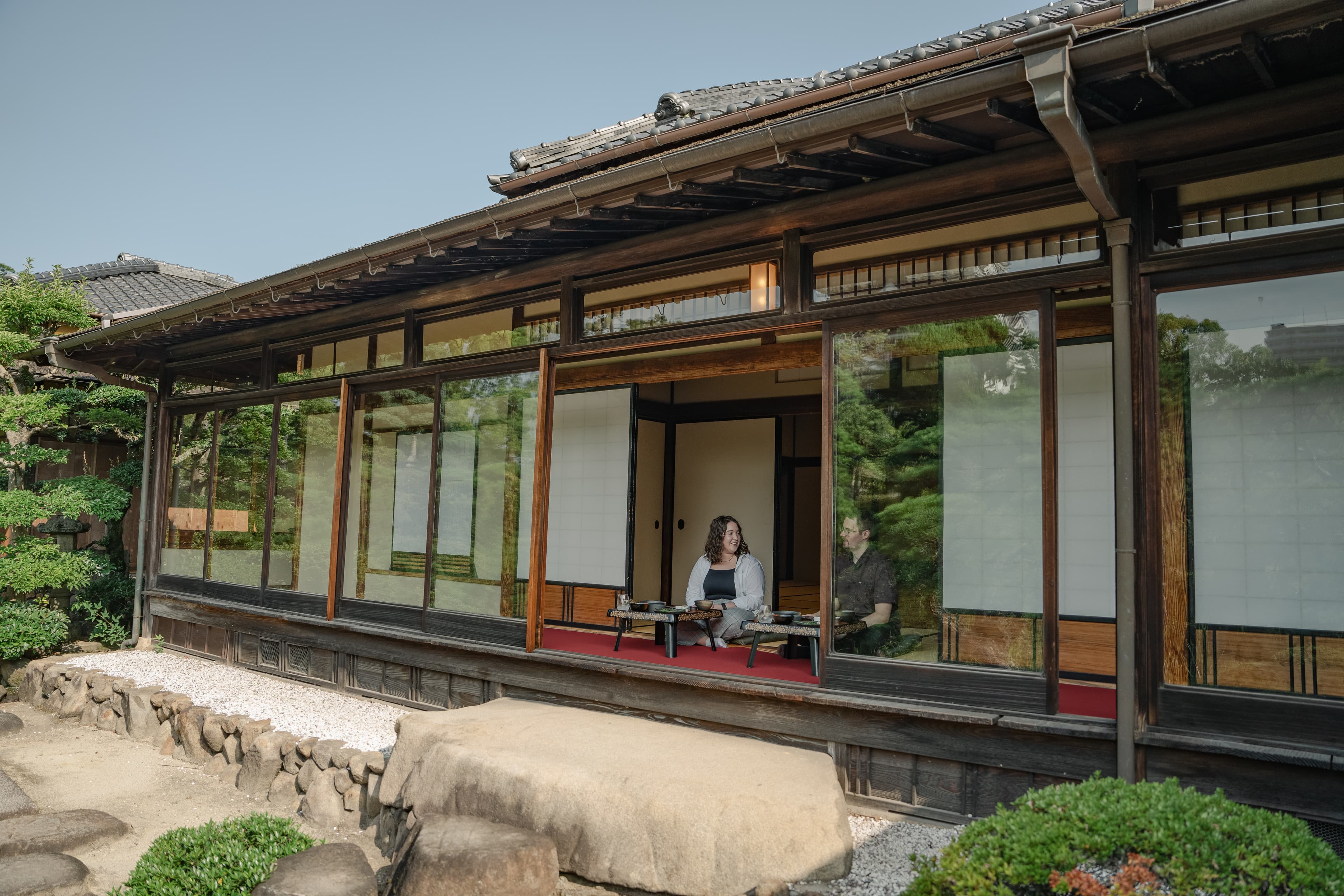 天守を望む、優雅な朝餉